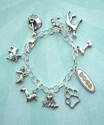 dog lover charm bracelet- tibetan silver, animal lover, themed bracelet.jpeg