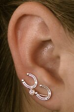 Horseshoe Mini _ Earring Ear Cuff Minimalist Ear Pin Ear Climber Ear Sweep _ Gold Filled and ...jpeg