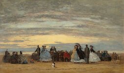 'La plage de Villerville', 1864.Eugène Boudin.jpg