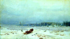 KAMENEV Lev - Zimniaia doroga (winter road).jpg