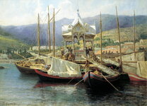 MIaSOEDOV Grigoriiy - Pristan' v Ialte (The wharf at Yalta).jpg