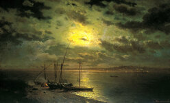 KAMENEV Lev - Lunnaia noch' na reke (moonlight over river).jpg