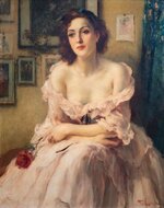 'Elegant rose in an interior' Fernand Toussaint.jpg