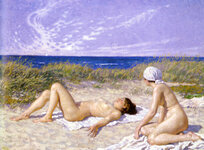 'Sunbathing in the Dunes'Paul-Gustave Fischer. .jpg