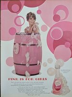 1967 Lustre Creme Shampoo Pink Is For Girls, Wood Barrel Bath.jpg