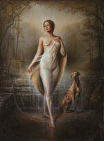 Artemis Bathing Painting by Luke Hillestad _ Saatchi Art.jpg