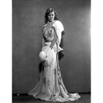 Margaret Sullivan standing in White Gown with Hat Photo Print - 24 x 30.jpg