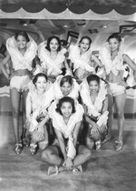 Club Harlem Chorus Line Greeting Card _ Vintage Black Americana _ 1930s Jazz Detroit Paradise ...jpg