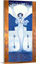 Woman Suffrage, Vintage Poster, by Evelyn Rumsey Cary Stretched Canvas Print.jpg