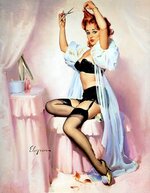 Haircut Pin-Up Girl Gil Elvgren Print Art Print - 8 in x 10 in - Unmatted, Unframed.jpg