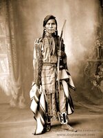 Paul Antoine, Professionally Restored Large Photograph of Vintage Native American Indian Warri...jpg