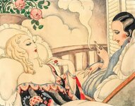 _'Two Women on Balcony' 1936. Gerda Wegener.jpg