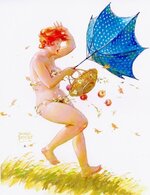 Hilda - gust of wind turns blue umbrella inside out and tips her basket of fruit.jpg